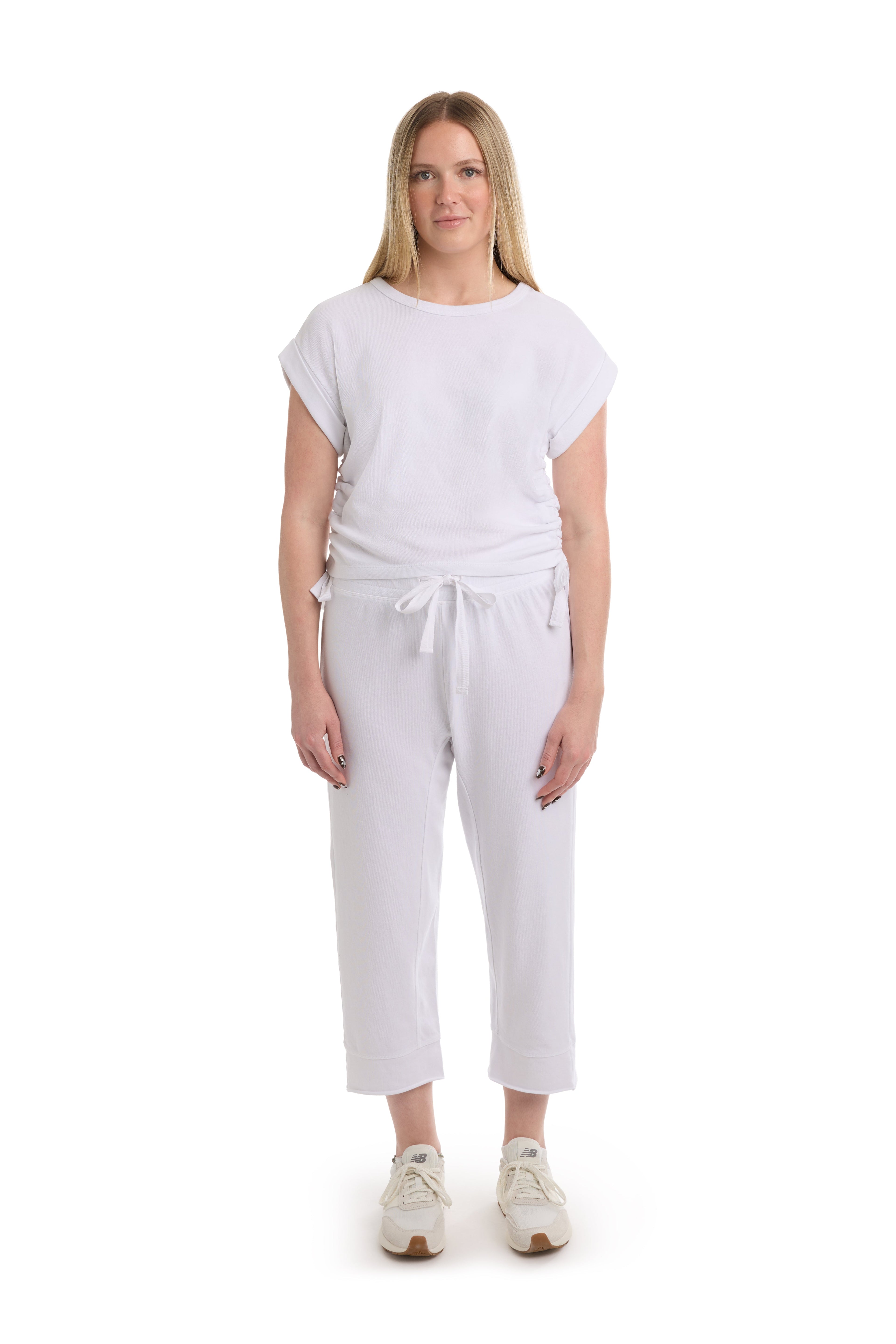 Crop Raw Jogger Easy Fit Pants