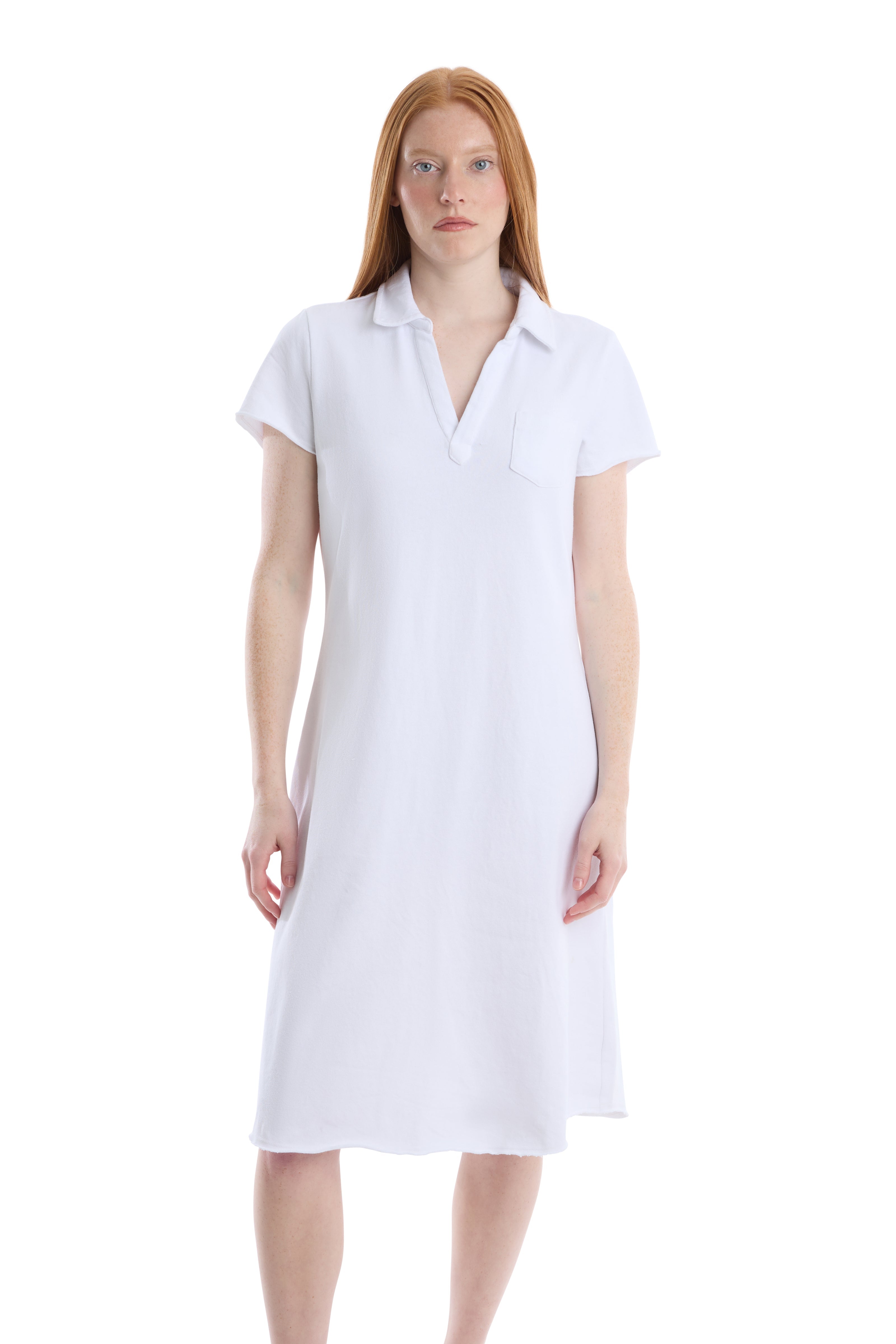 Polo dress with chest pocket