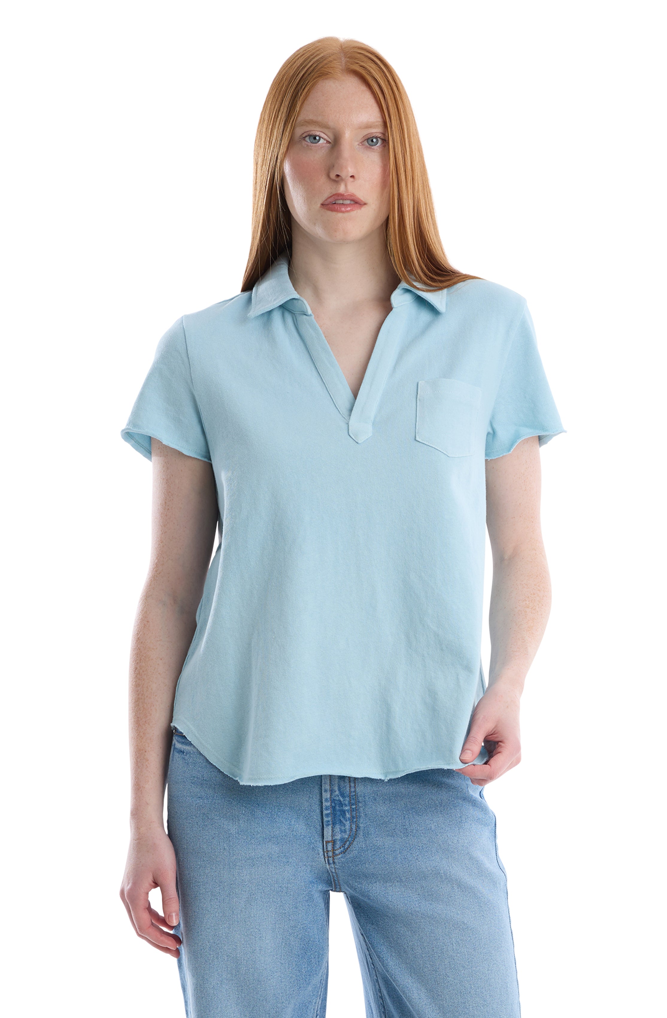 Polo with chest pocket