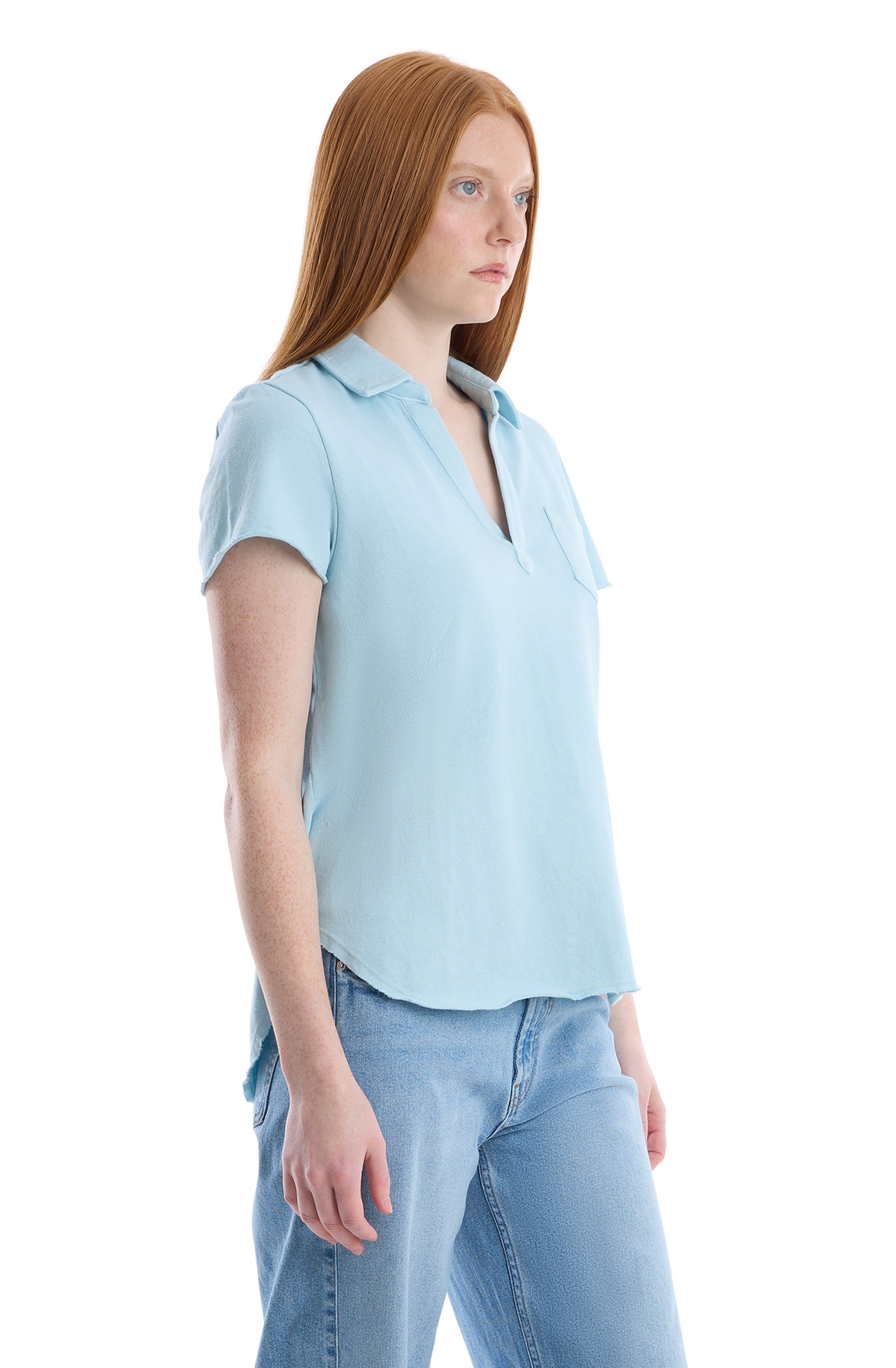 Polo with chest pocket