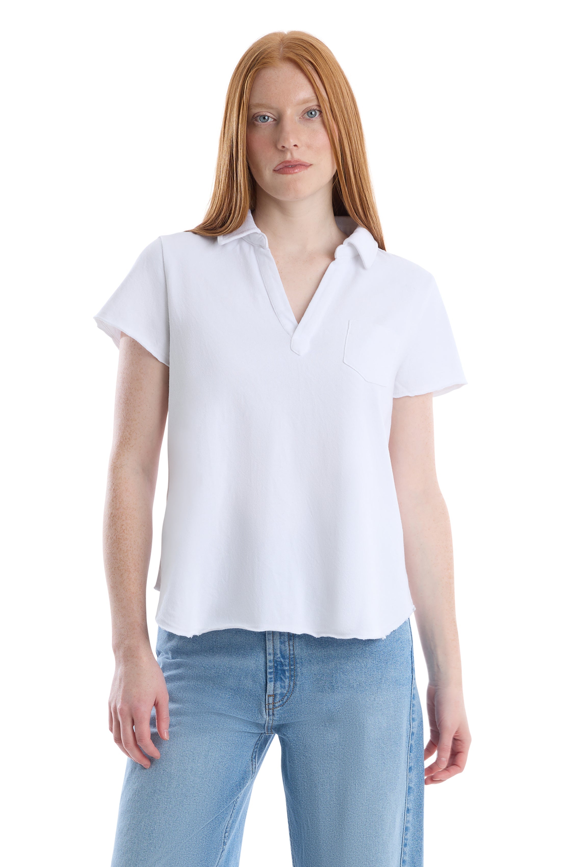 Polo with chest pocket