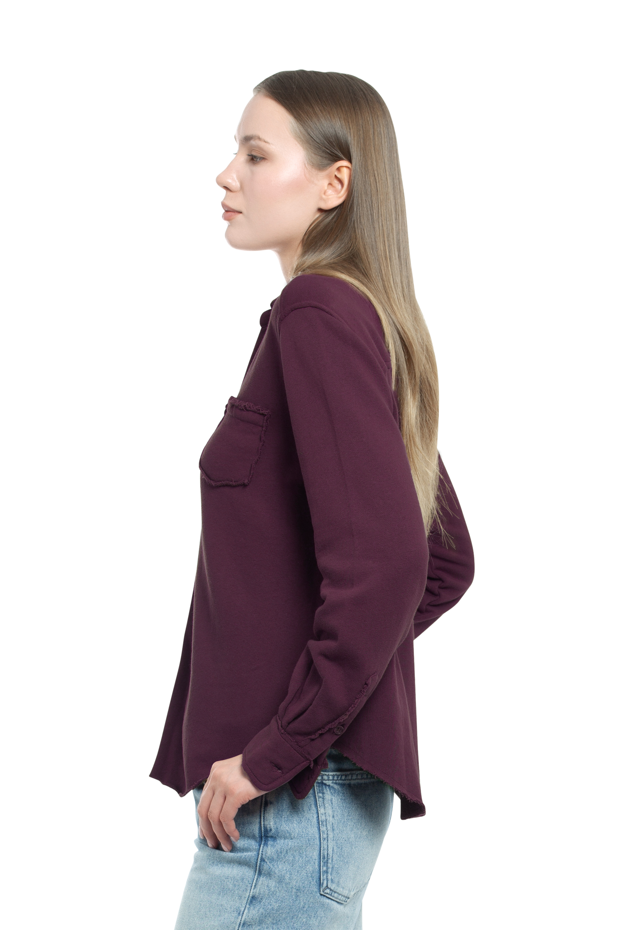 Button Front Sweatshirt