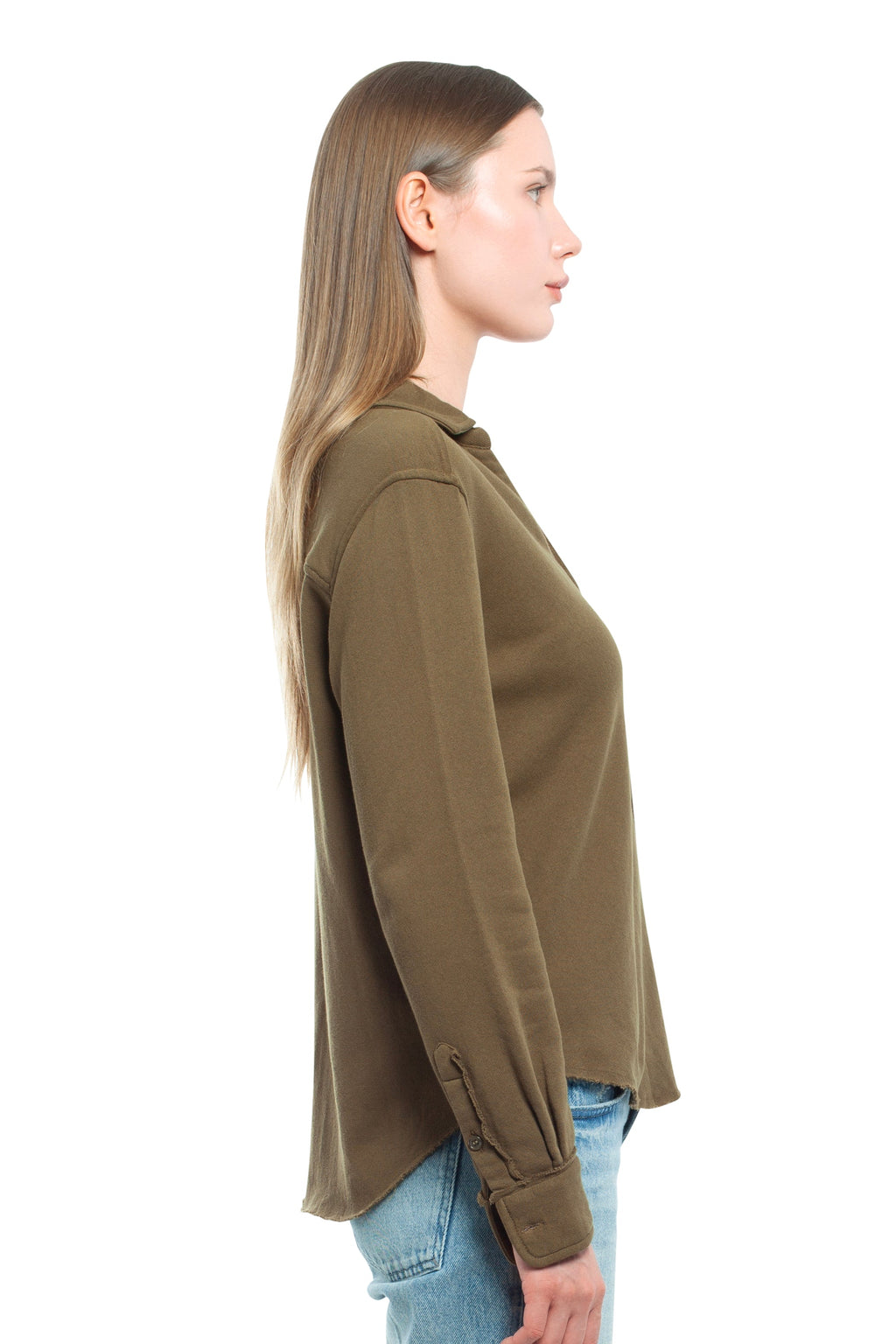 Button Front Sweatshirt