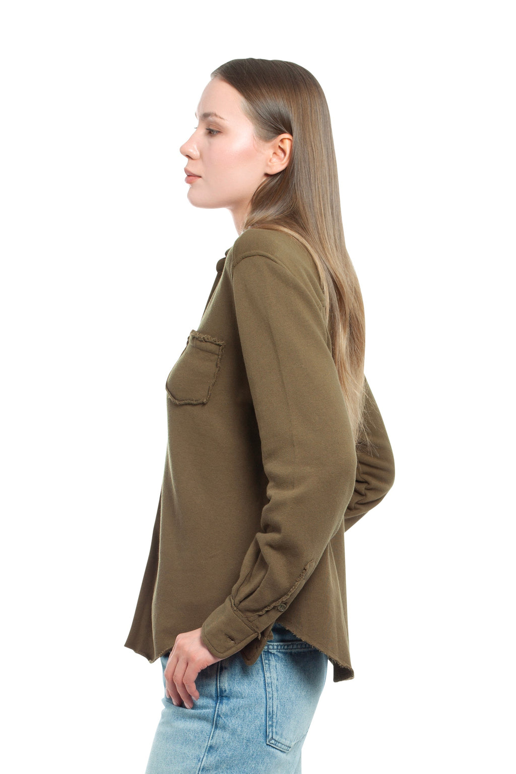 Button Front Sweatshirt