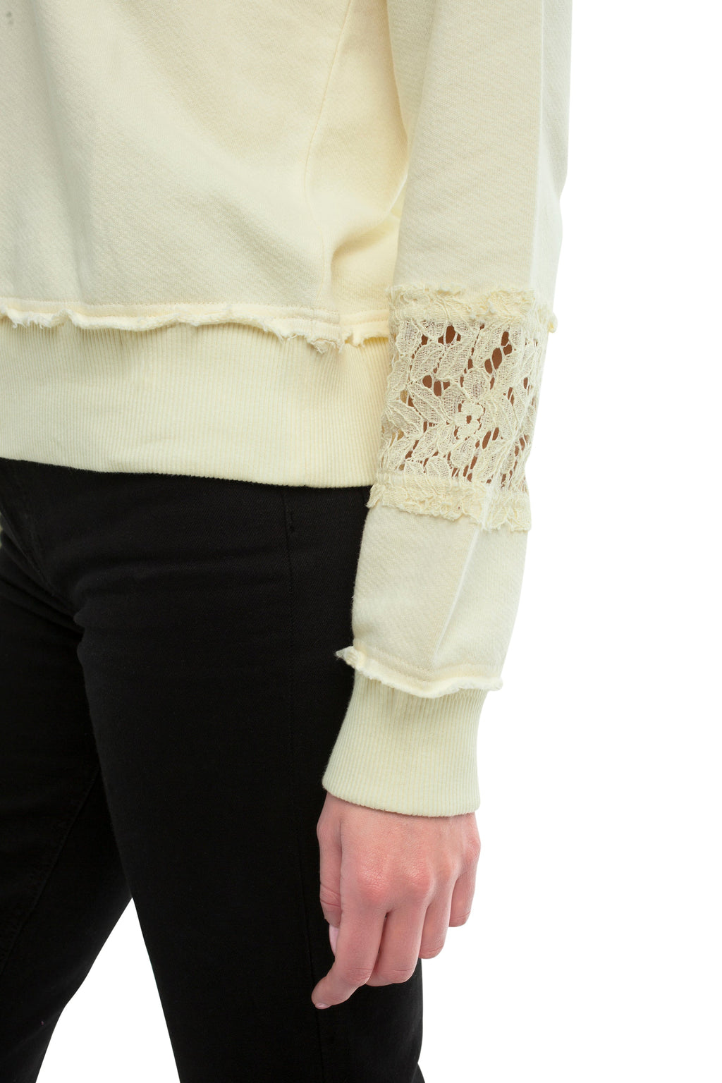 Sweatshirt with Lace Details
