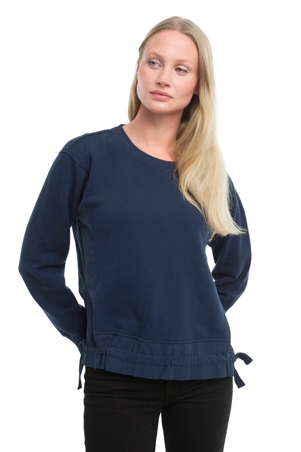 Woven Side Panels Sweatshirt